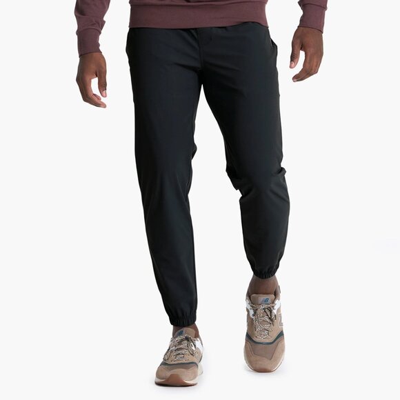Vuori Mens Fleet Jogger Pant M Black Stretch Athletic Training Travel Activewear - Picture 1 of 13